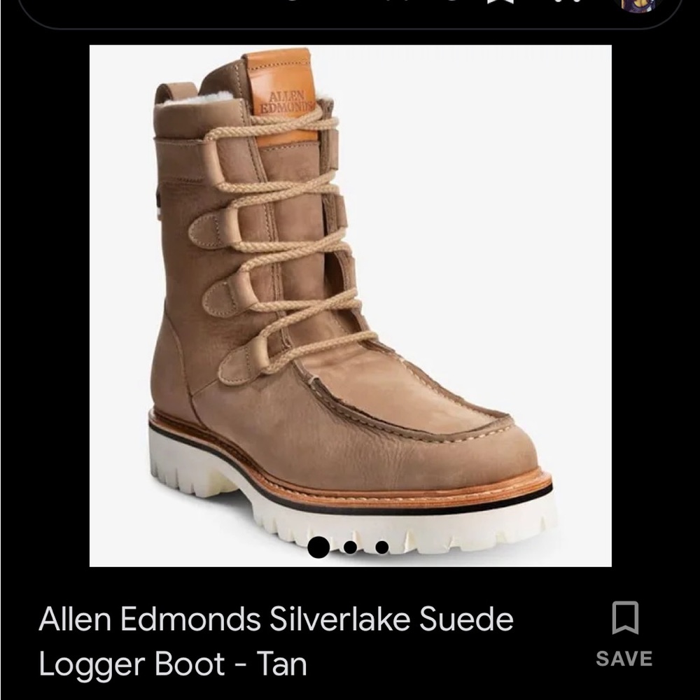 Allen Edmonds boots light brown brand new 11.5 tan silver lake lg